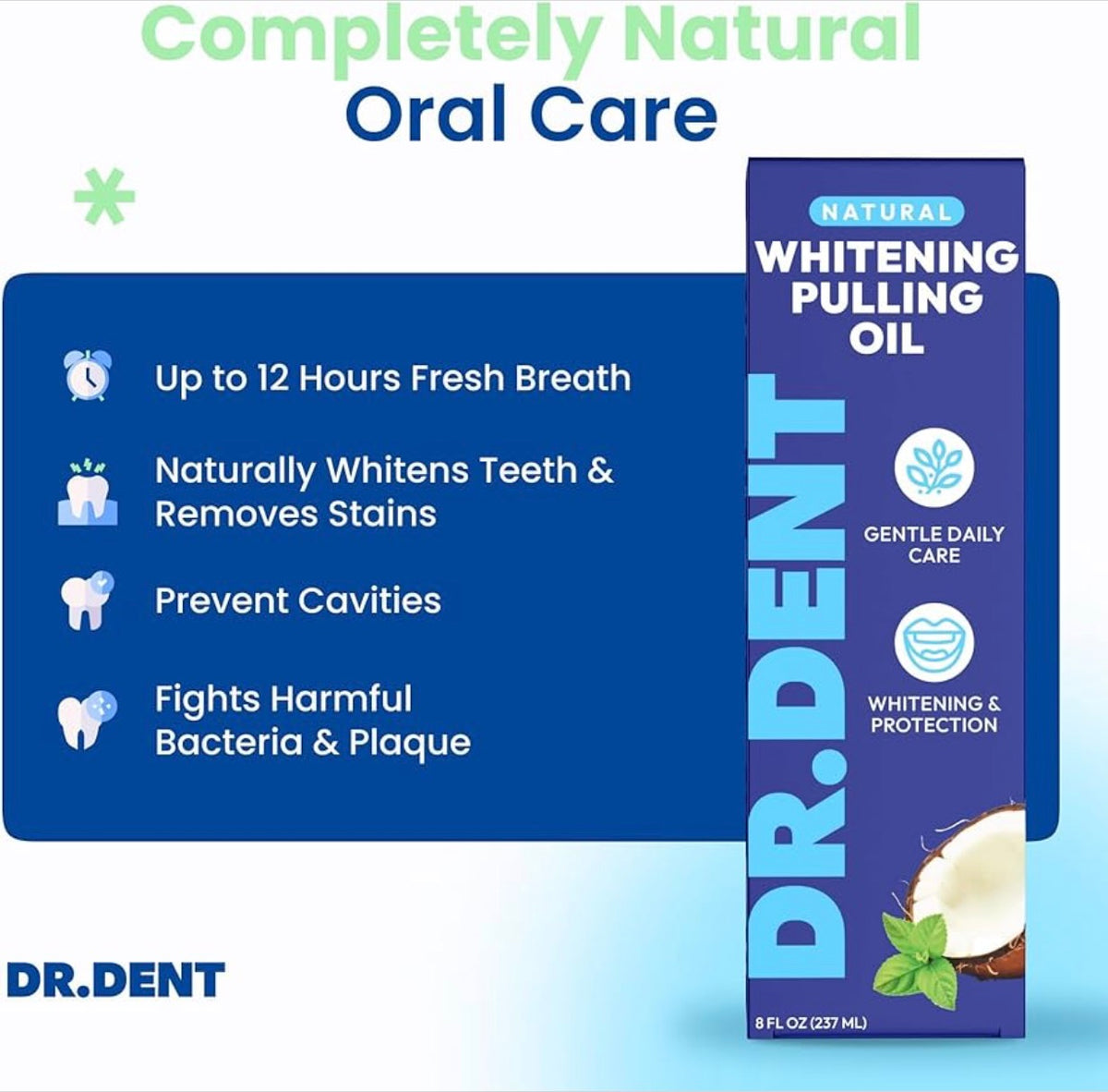 DR.DENT Coconut oil pulling mouthwash